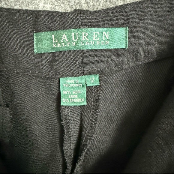 Ralph Lauren Classic Women’s Black Wool Trousers Pants Sz12 - Picture 3 of 8